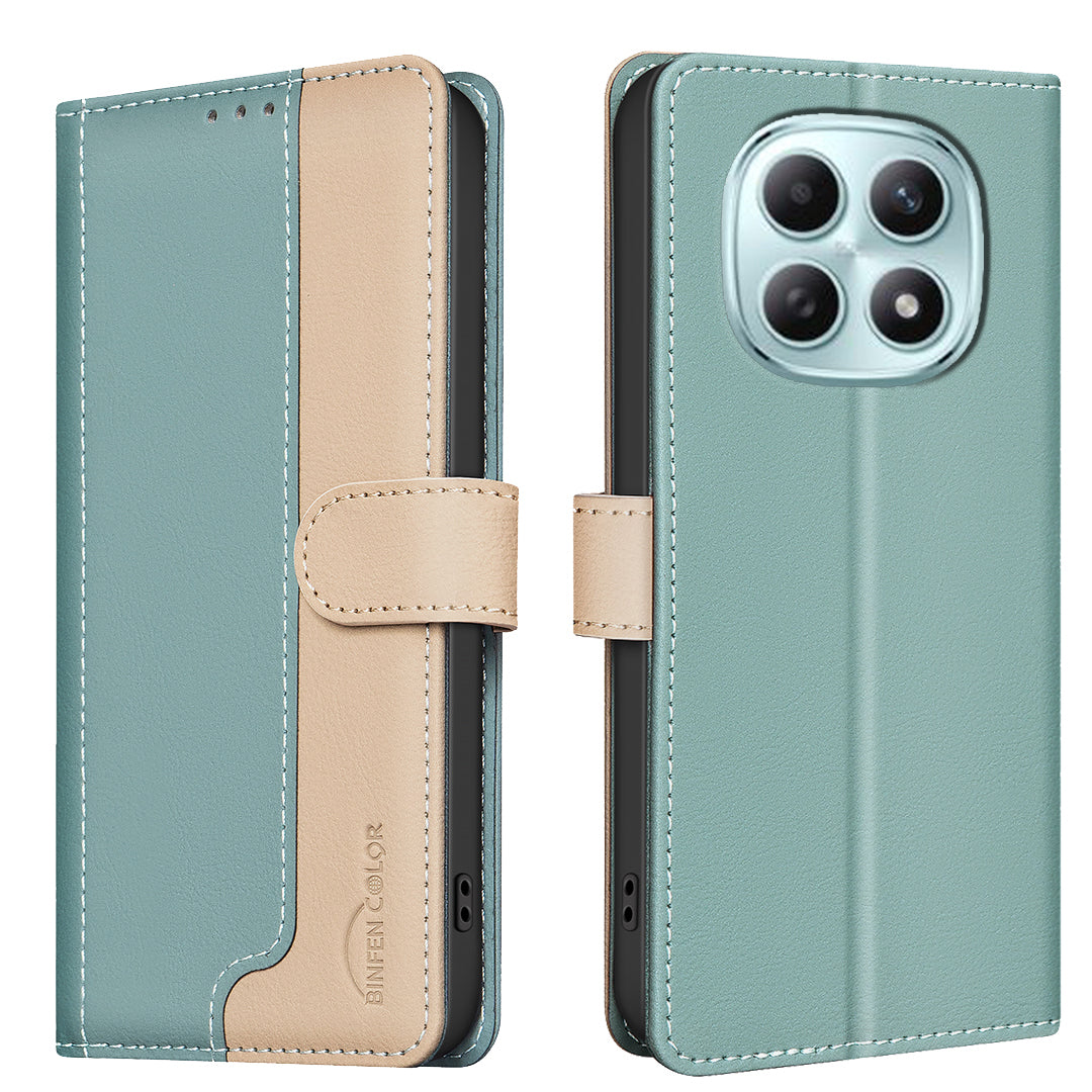 BINFEN COLOR For Xiaomi Poco M8 5G / Redmi Note 15 5G (Global) / 15 4G (Global) Leather Case  Splicing Color RFID Blocking Wallet Stand Phone Cover