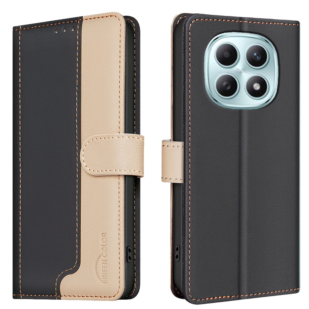 BINFEN COLOR For Xiaomi Poco M8 5G / Redmi Note 15 5G (Global) / 15 4G (Global) Leather Case  Splicing Color RFID Blocking Wallet Stand Phone Cover