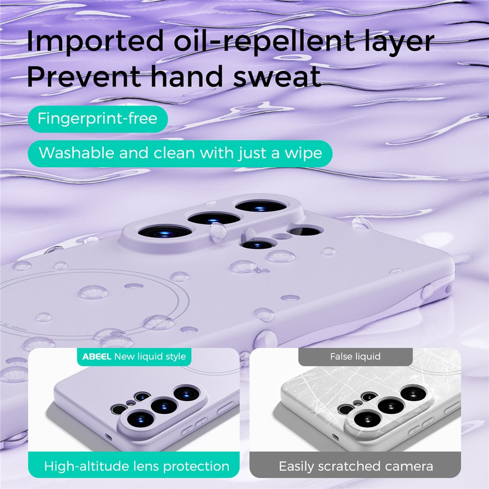 ABEEL For Samsung Galaxy S26+ Magnetic Case Skin Touch Liquid Silicone Phone Back Cover