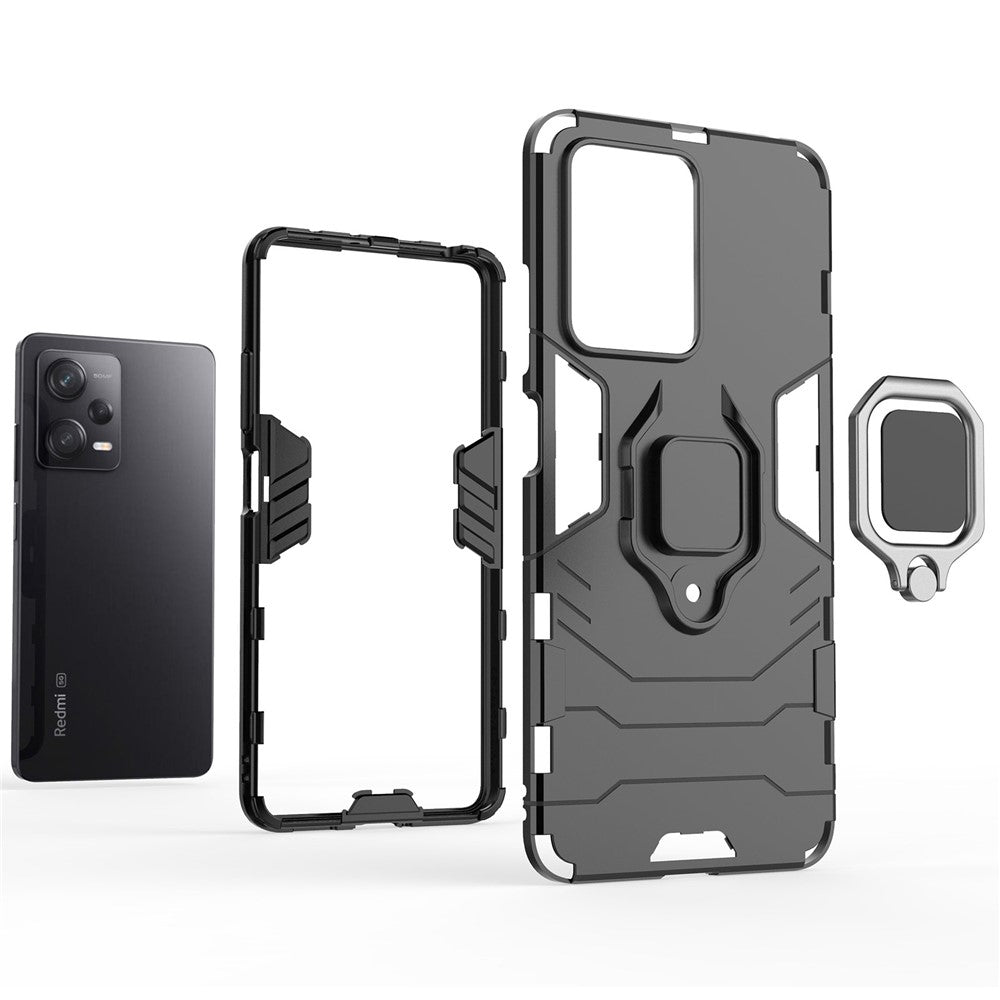 Xiaomi Redmi Note 12 Pro 5G / Note 12 Pro Speed 5G / Poco X5 Pro 5G Ringstöd mobilskal Fallsäkert PC+TPU Skyddande Baksida