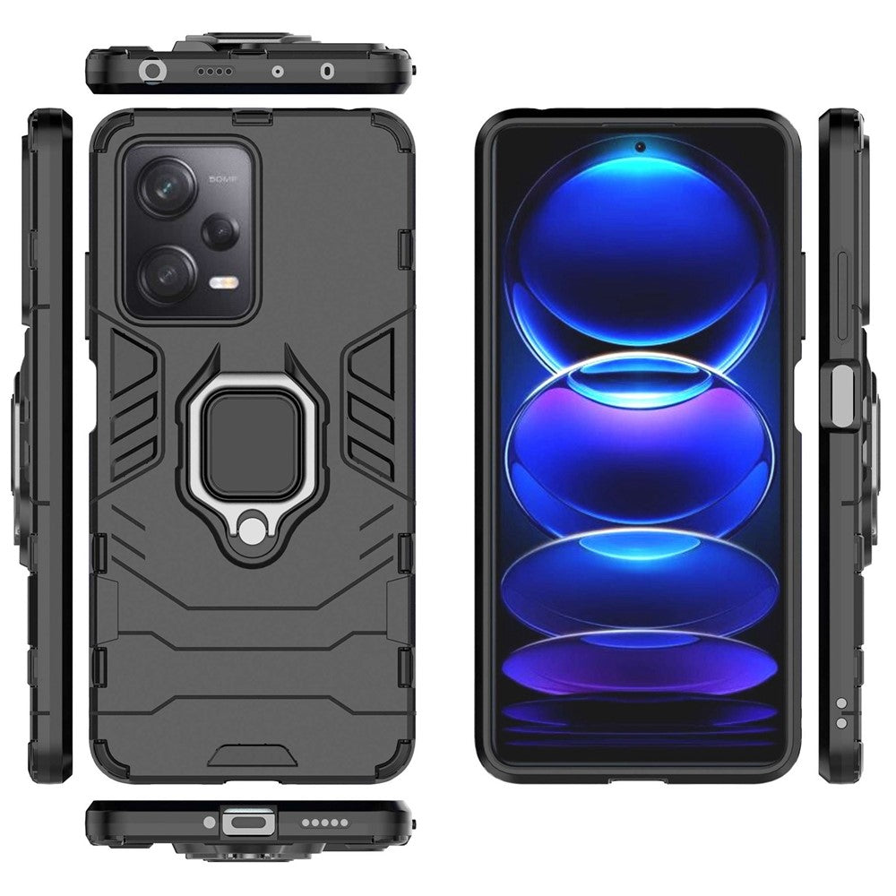 Xiaomi Redmi Note 12 Pro 5G / Note 12 Pro Speed 5G / Poco X5 Pro 5G Ringstöd mobilskal Fallsäkert PC+TPU Skyddande Baksida