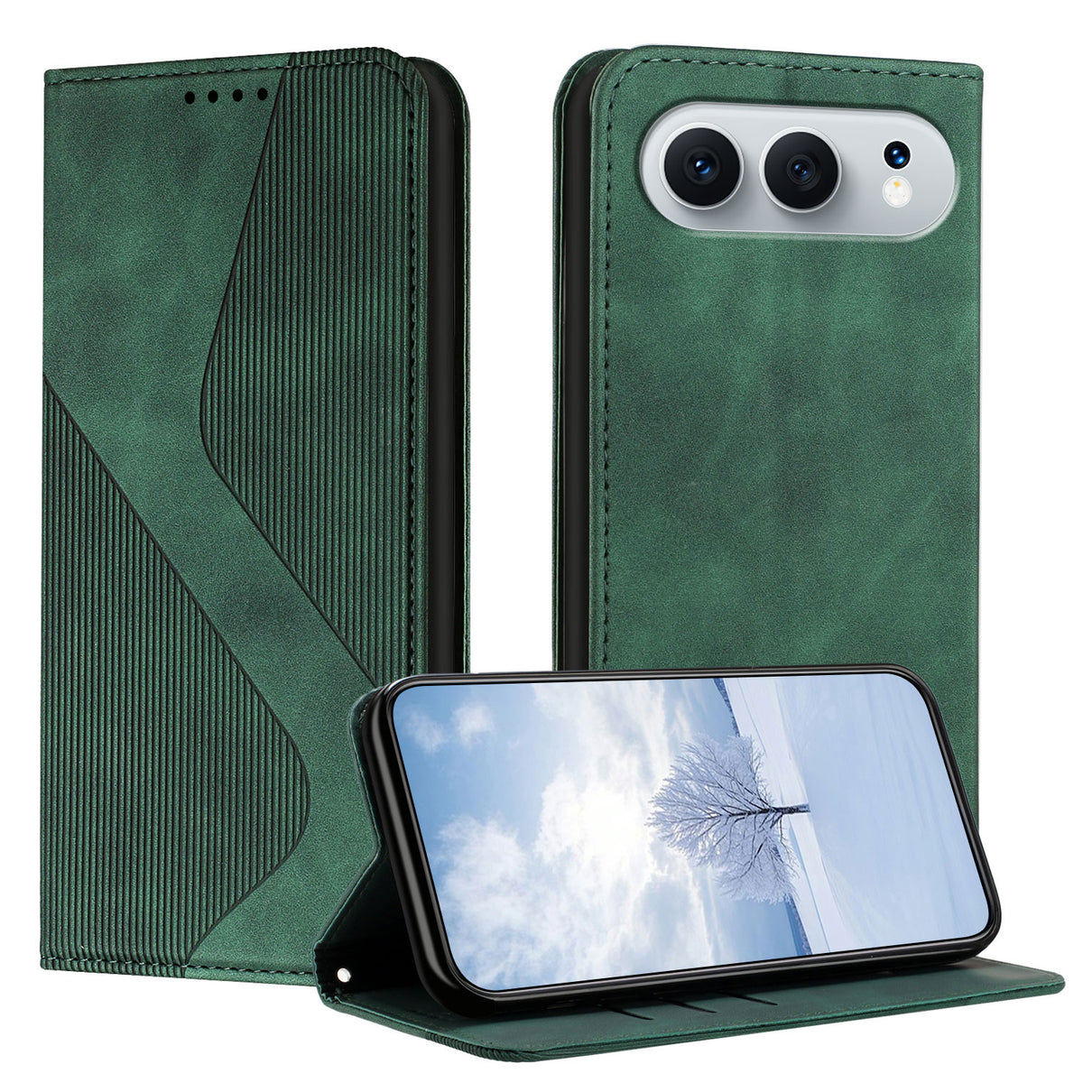 Til Honor 500 5G Telefoncover Hudvenligt Læderpung Etui med Standfunktion