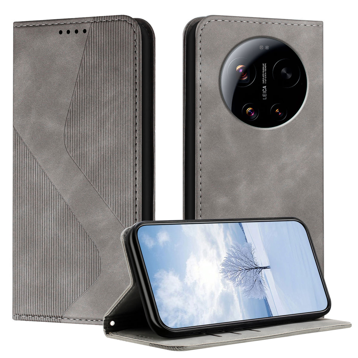 For Xiaomi 17 Ultra 5G Phone Cover Skin-touch Feel Leather Wallet Case with Stand