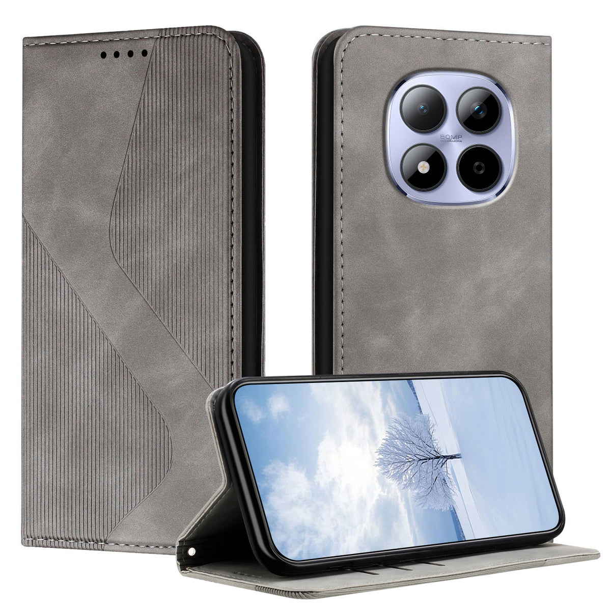 For Xiaomi Redmi Note 15 Pro 4G (Global) Phone Cover Skin-touch Feel Leather Wallet Case with Stand