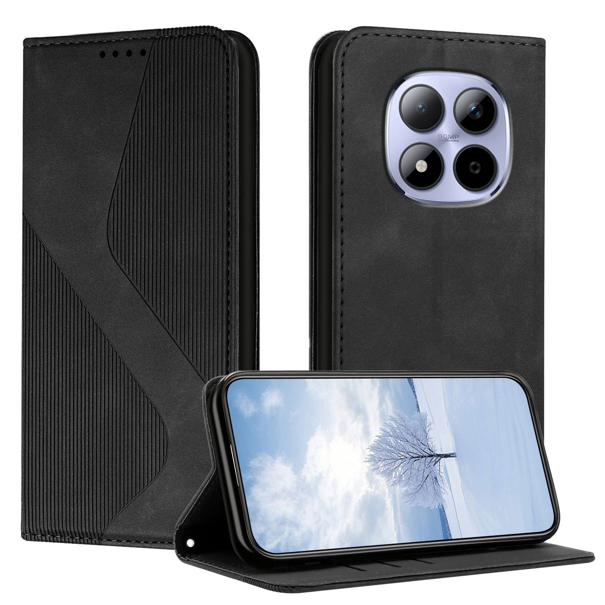 For Xiaomi Redmi Note 15 Pro 5G (Global) Phone Cover Skin-touch Feel Leather Wallet Case with Stand