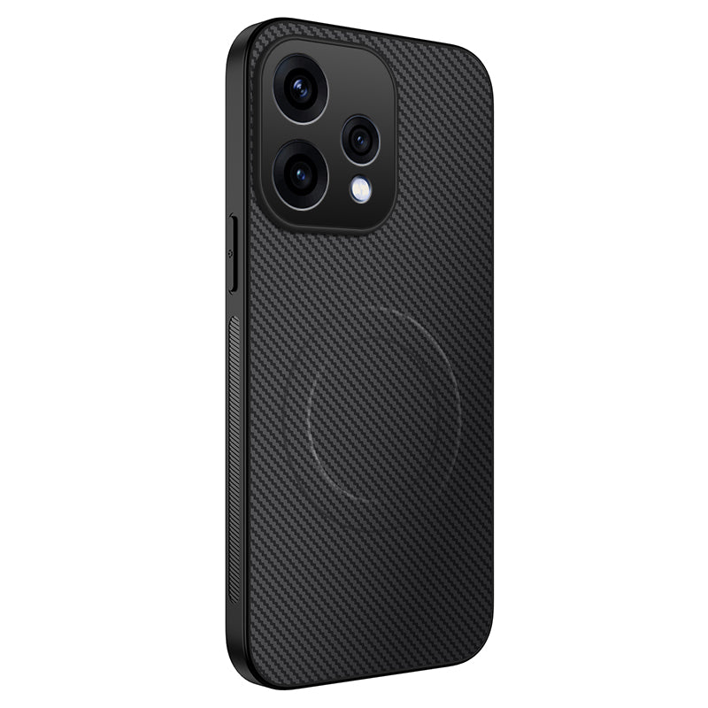 WANLONFENG For Oppo Reno15c 5G (China) / Oppo Reno15 5G (Global) Magnetic Case TQ Series Carbon Fiber Texture PC TPU Phone Cover