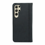 For Samsung Galaxy S26 Ultra Wallet Case Magnetic Closing PU Leather Phone Cover with Wrist Strap