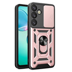 Samsung Galaxy S26-skal med skjutbart kameralock PC + TPU-stativ