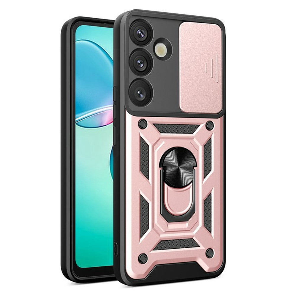 AMORUS For Samsung Galaxy S26+ Case Kickstand PC + TPU Phone Cover with Camera Lens Slider