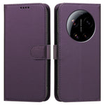 For Xiaomi 17 Ultra 5G Leather Case Wallet Stand Solid Color Anti Drop Phone Cover