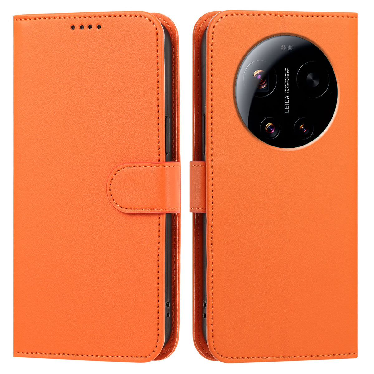 For Xiaomi 17 Ultra 5G Leather Case Wallet Stand Solid Color Anti Drop Phone Cover