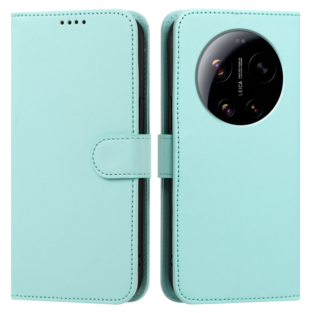 For Xiaomi 17 Ultra 5G Leather Case Wallet Stand Solid Color Anti Drop Phone Cover