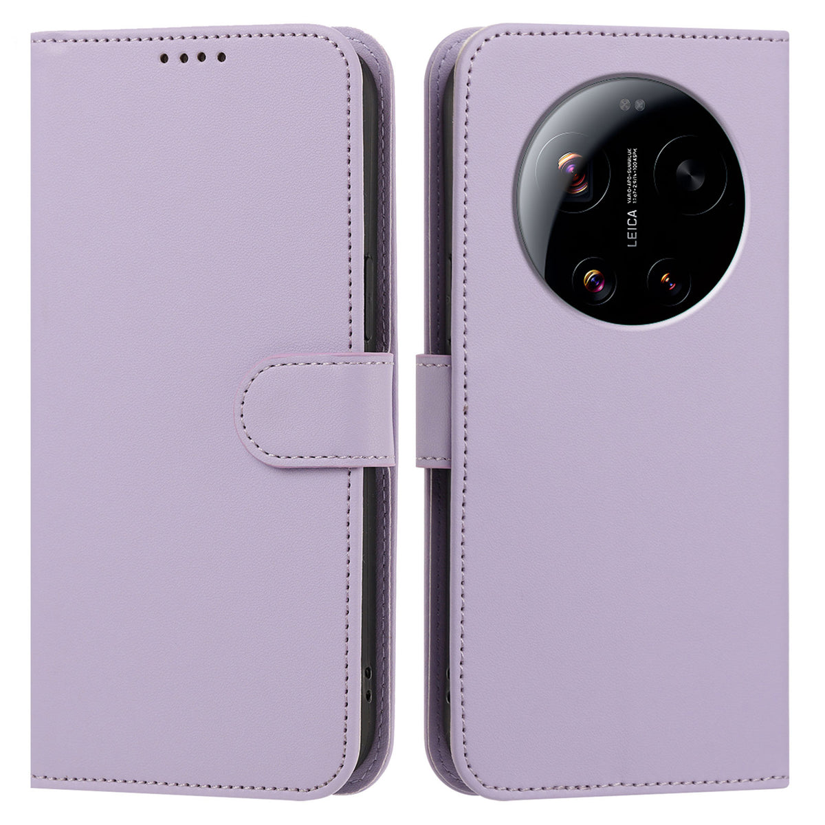 For Xiaomi 17 Ultra 5G Leather Case Wallet Stand Solid Color Anti Drop Phone Cover