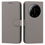 For Xiaomi 17 Ultra 5G Leather Case Wallet Stand Solid Color Anti Drop Phone Cover