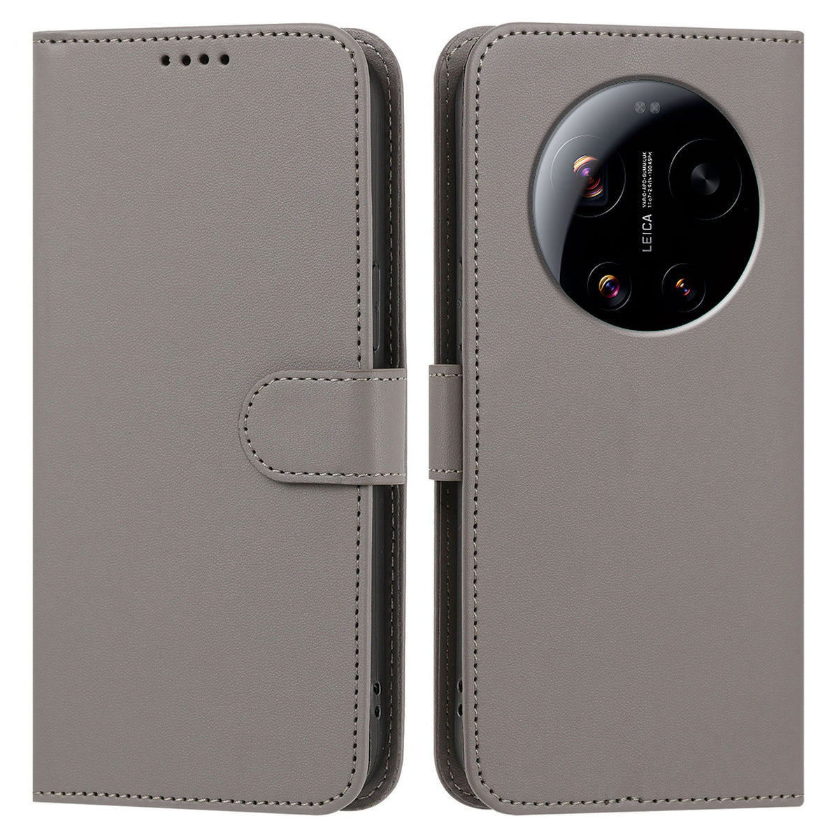 For Xiaomi 17 Ultra 5G Leather Case Wallet Stand Solid Color Anti Drop Phone Cover