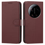 For Xiaomi 17 Ultra 5G Leather Case Wallet Stand Solid Color Anti Drop Phone Cover