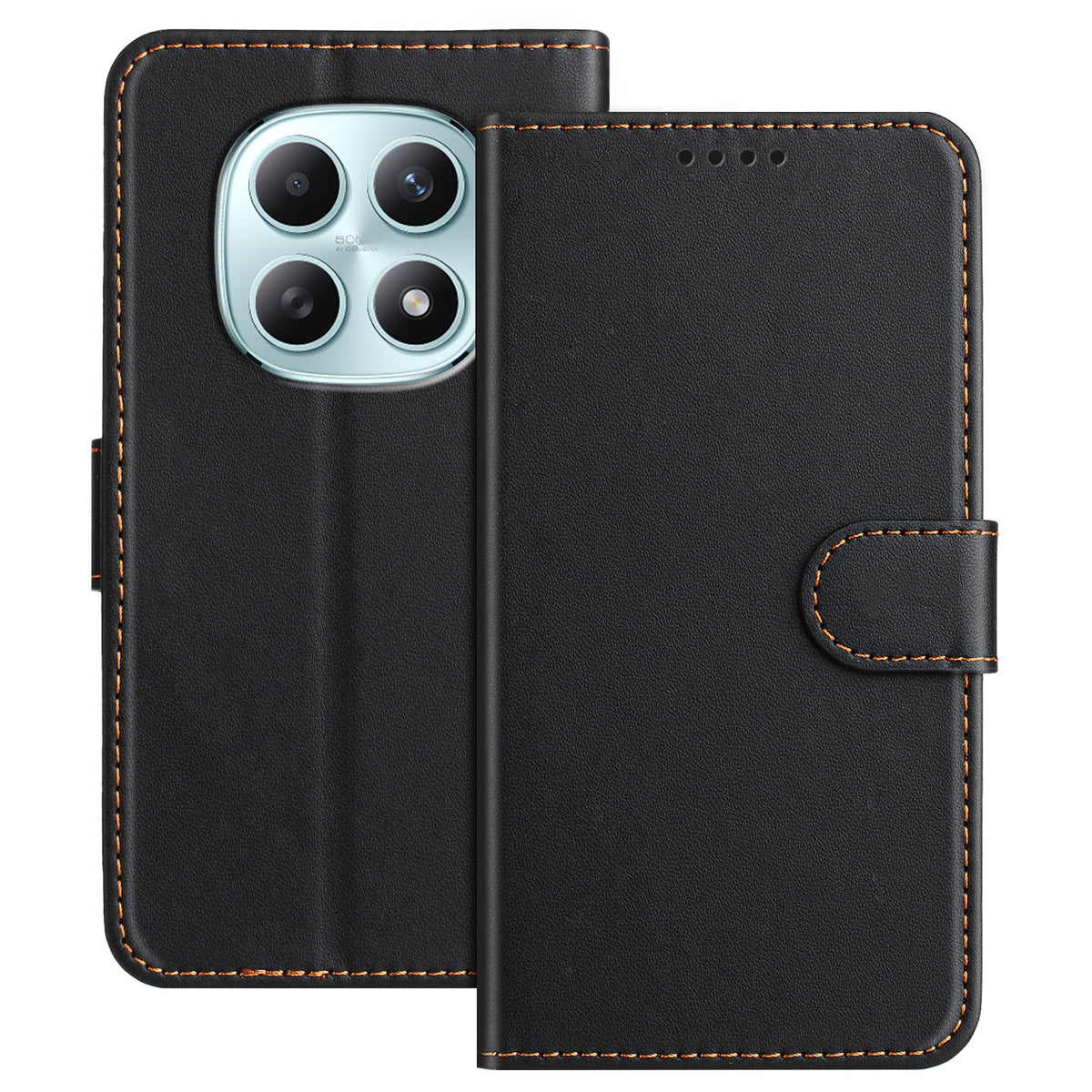 For Xiaomi Poco M8 5G / Redmi Note 15 5G (Global) / 15 4G (Global) Leather Case Wallet Stand Solid Color Anti Drop Phone Cover