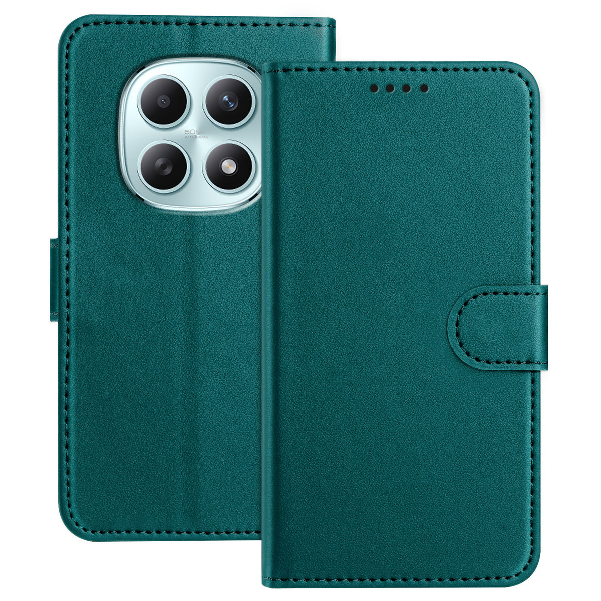 For Xiaomi Poco M8 5G / Redmi Note 15 5G (Global) / 15 4G (Global) Leather Case Wallet Stand Solid Color Anti Drop Phone Cover