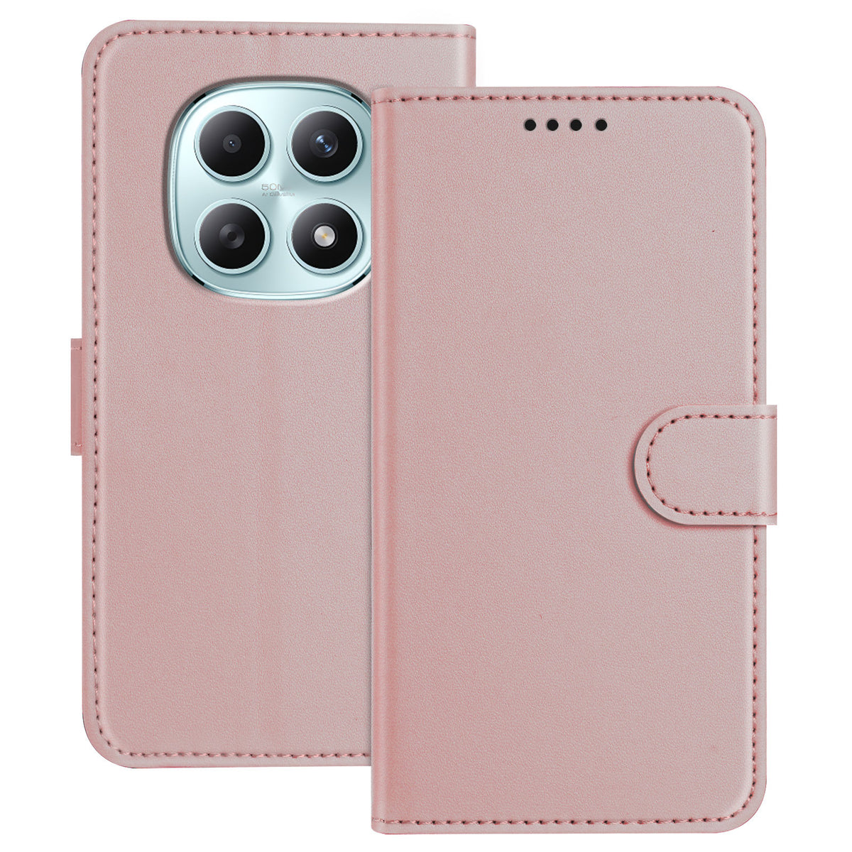 For Xiaomi Poco M8 5G / Redmi Note 15 5G (Global) / 15 4G (Global) Leather Case Wallet Stand Solid Color Anti Drop Phone Cover