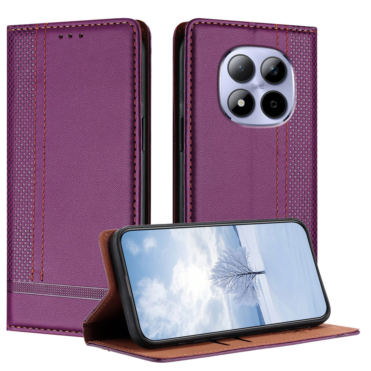 For Xiaomi Redmi Note 15 Pro 4G (Global) Case L-Shaped Grid Pattern Leather Stand Phone Cover with Card Slots