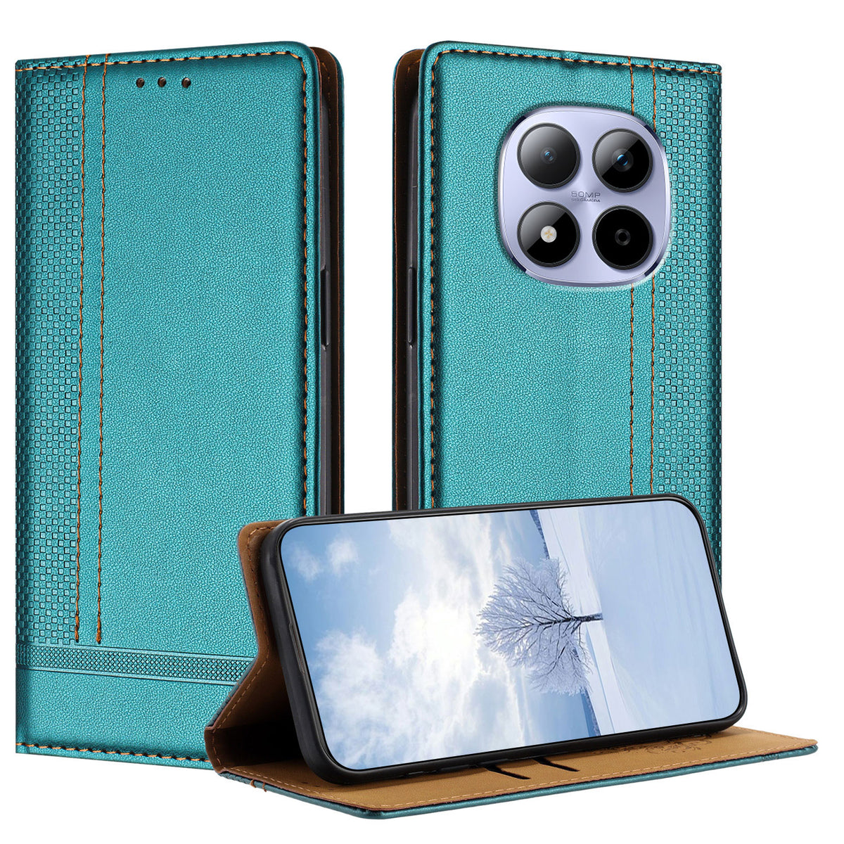 For Xiaomi Redmi Note 15 Pro 4G (Global) Case L-Shaped Grid Pattern Leather Stand Phone Cover with Card Slots