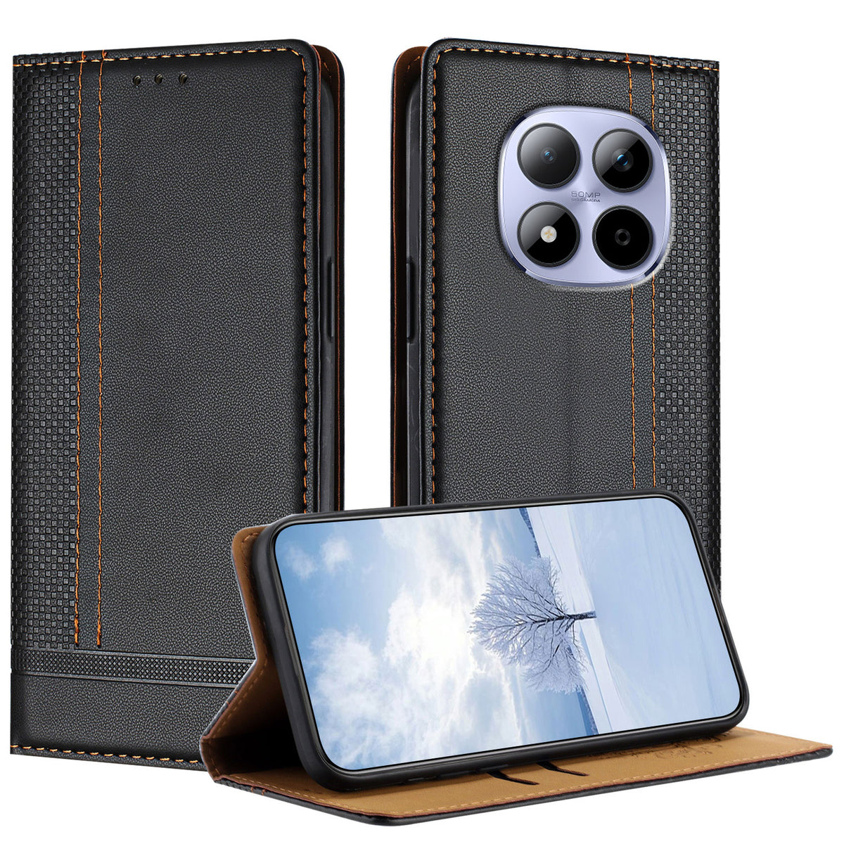 For Xiaomi Redmi Note 15 Pro 4G (Global) Case L-Shaped Grid Pattern Leather Stand Phone Cover with Card Slots