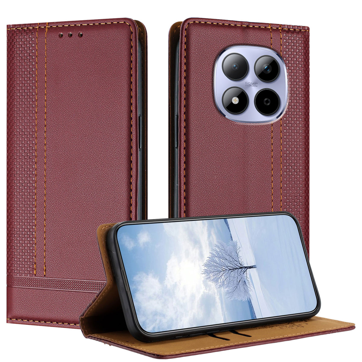 For Xiaomi Redmi Note 15 Pro 4G (Global) Case L-Shaped Grid Pattern Leather Stand Phone Cover with Card Slots