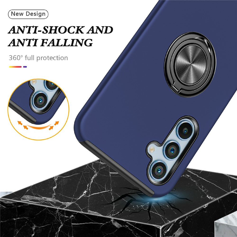 Til Samsung Galaxy A18 5G / A18 4G / A17 5G / A17 4G Cover PC + TPU Telefoncover med roterbar ringholder