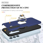 Til Samsung Galaxy A18 5G / A18 4G / A17 5G / A17 4G Cover PC + TPU Telefoncover med roterbar ringholder
