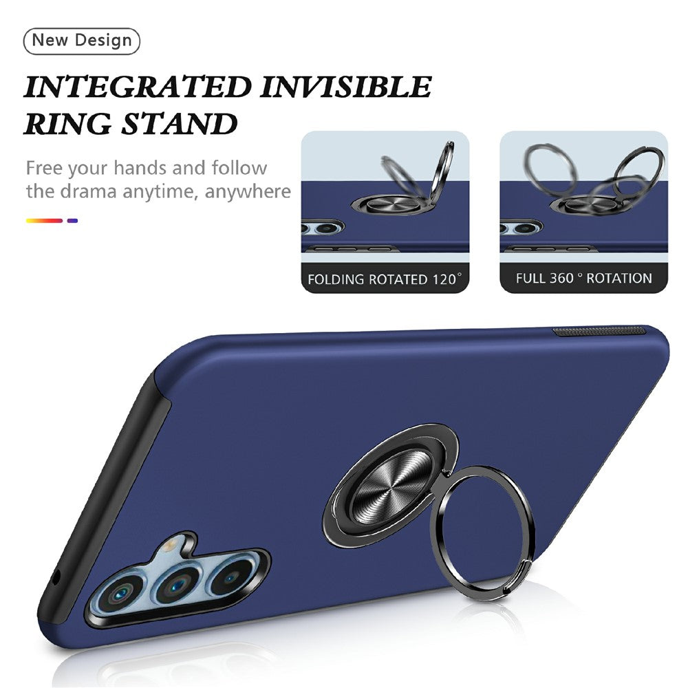 Til Samsung Galaxy A18 5G / A18 4G / A17 5G / A17 4G Cover PC + TPU Telefoncover med roterbar ringholder
