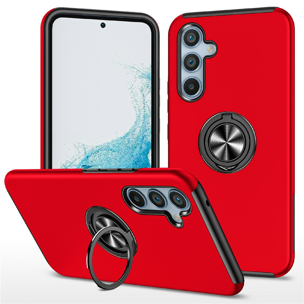 Til Samsung Galaxy A18 5G / A18 4G / A17 5G / A17 4G Cover PC + TPU Telefoncover med roterbar ringholder