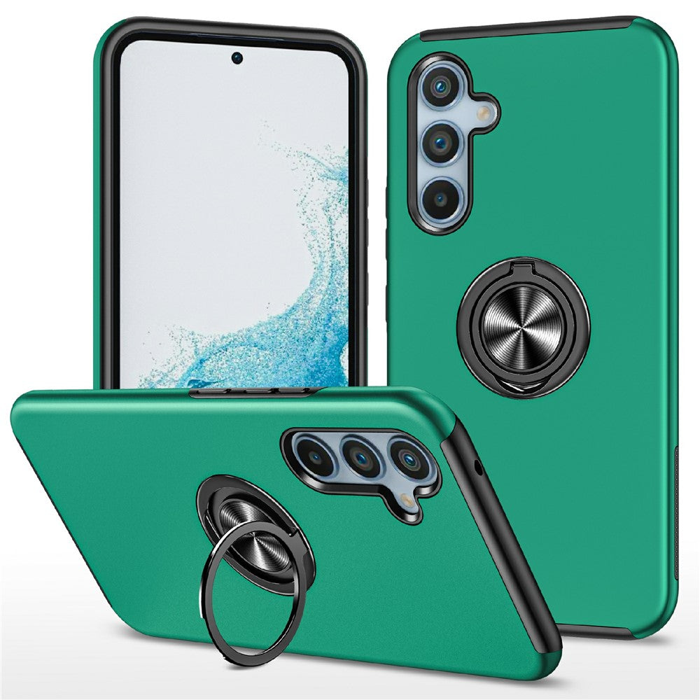Samsung Galaxy A18 5G / A18 4G / A17 5G / A17 4G Skal PC + TPU mobilskal med Roterbar Ringhållare