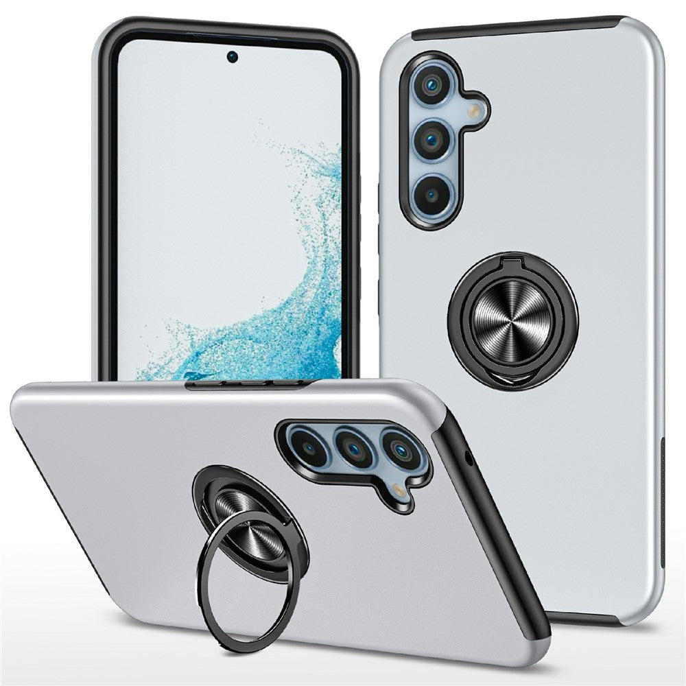 Til Samsung Galaxy A18 5G / A18 4G / A17 5G / A17 4G Cover PC + TPU Telefoncover med roterbar ringholder