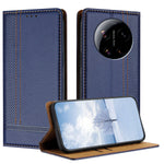 For Xiaomi 17 Ultra 5G Case L-Shaped Grid Pattern Leather Stand Phone Cover with Card Slots