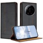 For Xiaomi 17 Ultra 5G Case L-Shaped Grid Pattern Leather Stand Phone Cover with Card Slots