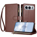 For Honor 500 Pro 5G Leather Case Zipper Wallet Stand Shockproof Phone Cover with Wrist Strap