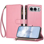 For Honor 500 Pro 5G Leather Case Zipper Wallet Stand Shockproof Phone Cover with Wrist Strap