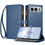 For Honor 500 Pro 5G Leather Case Zipper Wallet Stand Shockproof Phone Cover with Wrist Strap