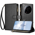For Xiaomi 17 Ultra 5G Leather Case Zipper Wallet Stand Shockproof Phone Cover with Wrist Strap