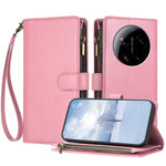 For Xiaomi 17 Ultra 5G Leather Case Zipper Wallet Stand Shockproof Phone Cover with Wrist Strap
