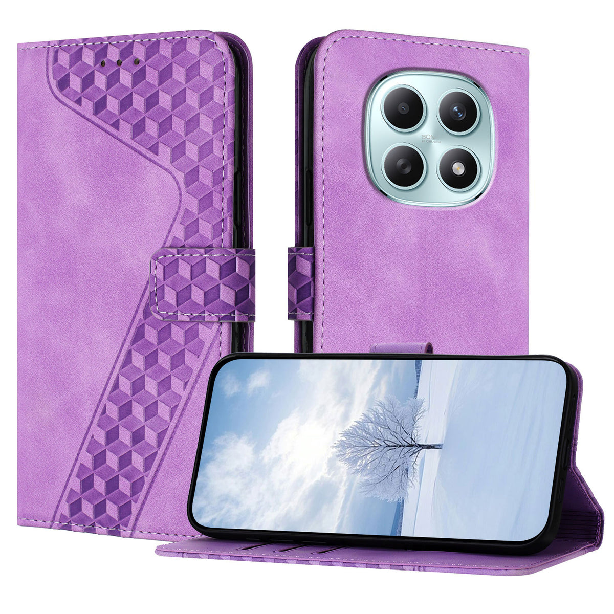 For Xiaomi Poco M8 5G / Redmi Note 15 5G (Global) / 15 4G (Global) Leather Case 7-Shaped Pattern Wallet Stand Shockproof Phone Cover