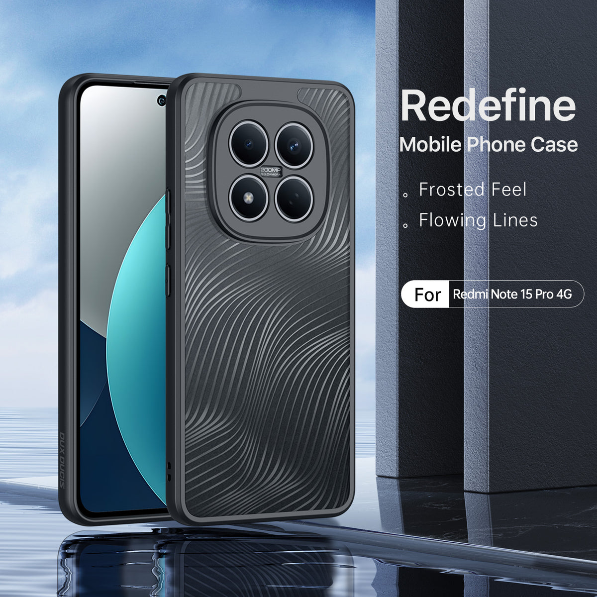 DUX DUCIS För Xiaomi Redmi Note 15 Pro 4G (Global) Skal Aimo Series TPU+PC Matt Stoppsäkert mobilskal (REACH-certifiering)