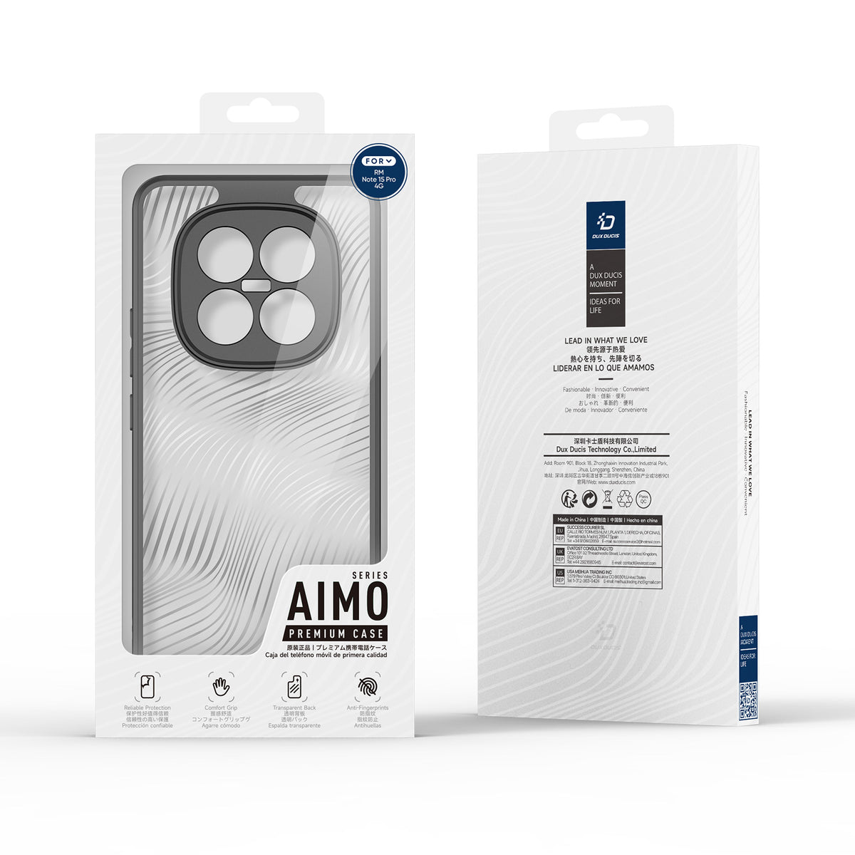 DUX DUCIS För Xiaomi Redmi Note 15 Pro 4G (Global) Skal Aimo Series TPU+PC Matt Stoppsäkert mobilskal (REACH-certifiering)