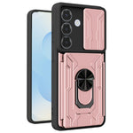 Samsung Galaxy S26-skal PC + TPU-stativ baksida med kamerareglage
