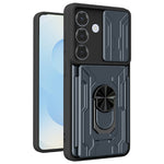 Samsung Galaxy S26-skal PC + TPU-stativ baksida med kamerareglage