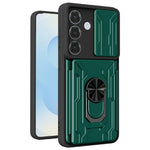 Samsung Galaxy S26-skal PC + TPU-stativ baksida med kamerareglage