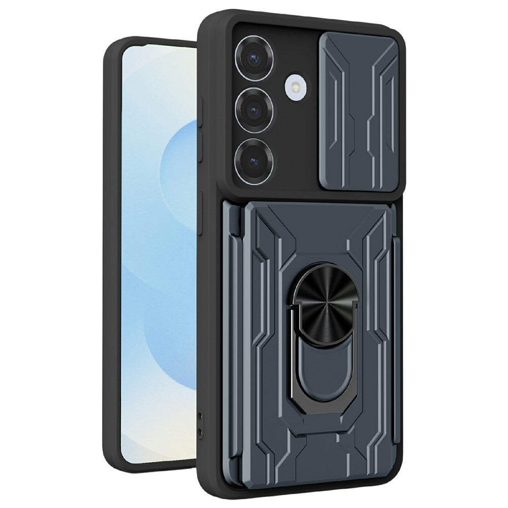 Samsung Galaxy S26+ Skal PC + TPU Stativ mobil Baksida med Kamerareglage
