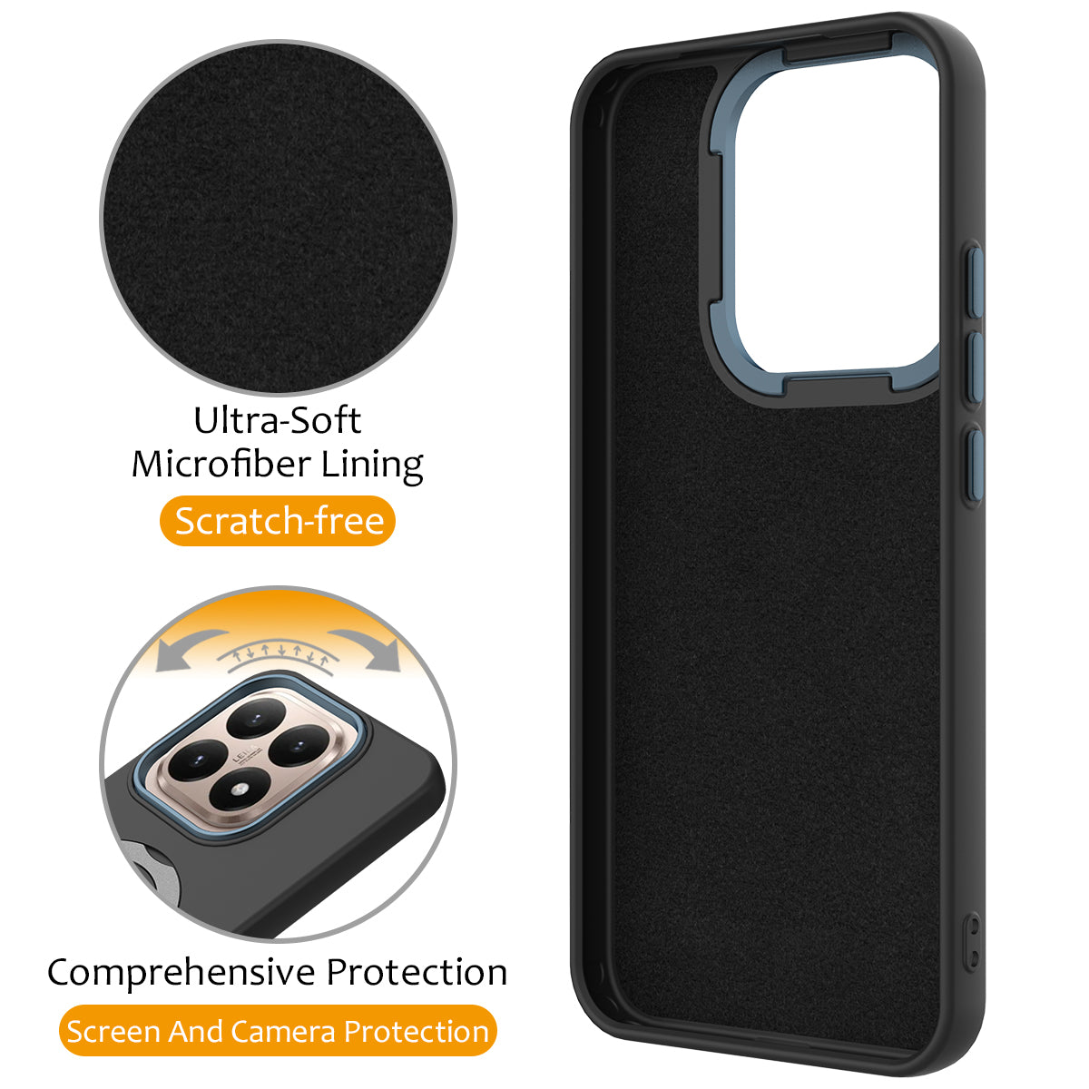 Xiaomi 15T Magnetiskt Skal Roterande Ring Stöd TPU + PC Bakstycke