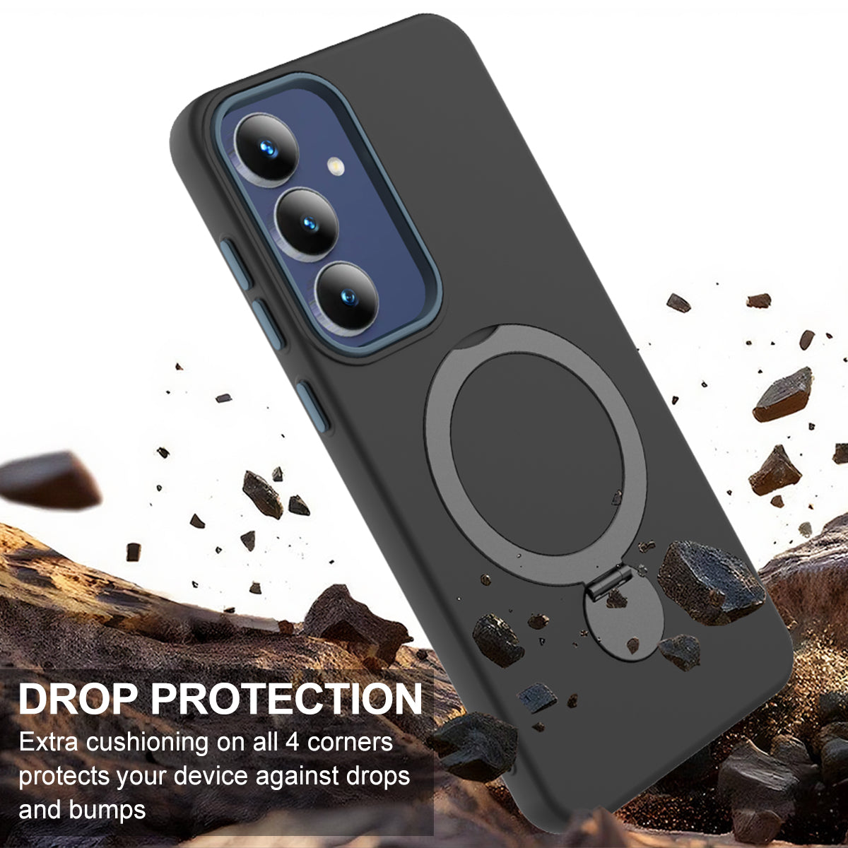 Samsung Galaxy S26+ Magnetiskt Skal Roterande Ring Stöd TPU + PC Baksida