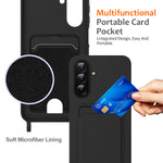 Til Samsung Galaxy A57 5G Etui Flydende Silikone Kortholder Bagcover med Nøglesnor